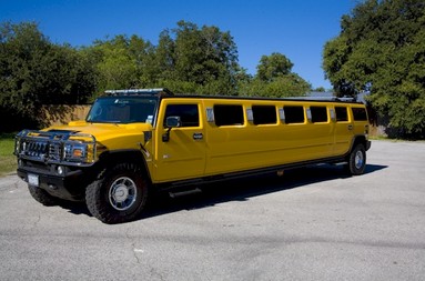 yellow hummer limo