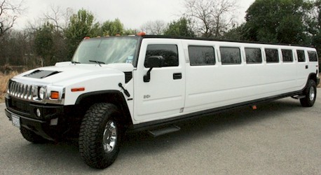 white hummer limo